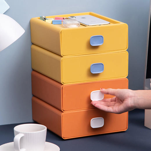 多功能ins风桌面收纳盒抽屉式化妆品盒储物盒 商品图6