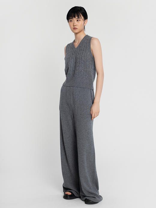 女士2021新款羊毛混纺针织长裤 商品图4