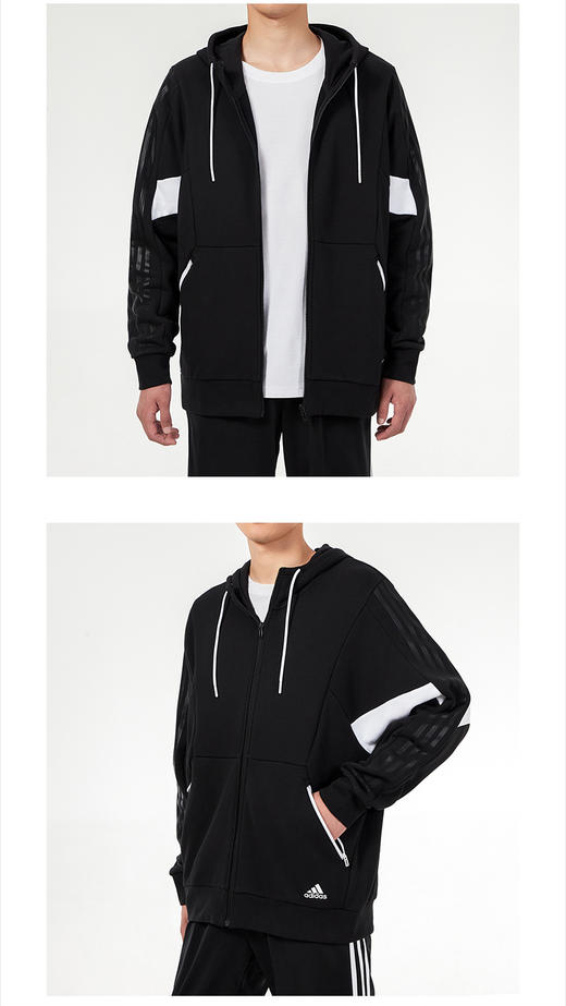 阿迪达斯 ADIDAS 男子 运动型格 ST KN BLOCK JKT 运动 夹克/风衣 H40195 商品图0