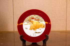 刘伟：色釉粉彩《渔歌》赏盘