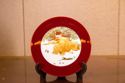 刘伟：色釉粉彩《渔歌》赏盘 商品图0