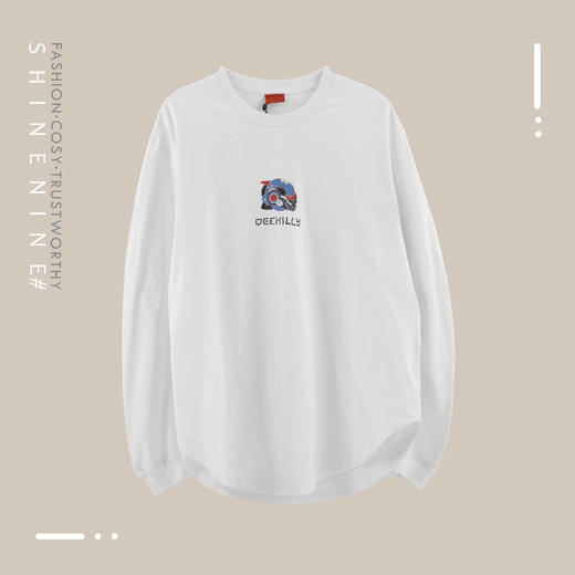 B12951132卡通图标圆领长袖T恤 商品图0