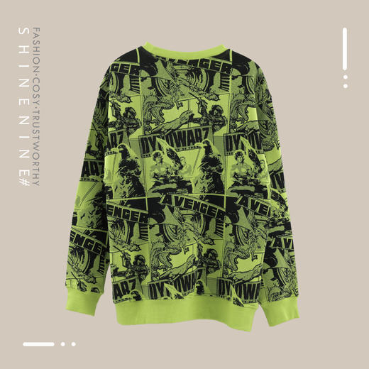 B97236425满铺漫画印花圆领卫衣 商品图3