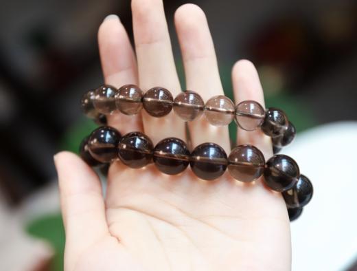 烟晶手串【咖啡加糖】，珠径12/14.5mm 商品图1