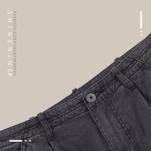 B110338132酷帅做旧直筒工装裤 商品图1