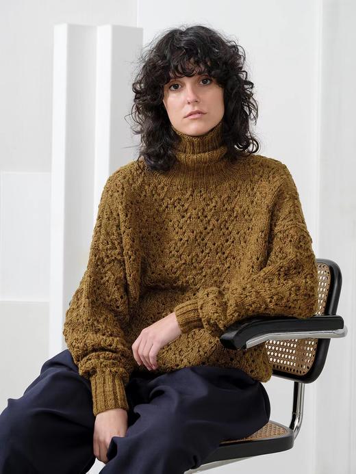 high-neck lacy sweater 商品图1