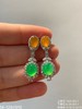 蛋面耳坠，玻璃金翡搭配玻璃甜绿蛋面【14-1284910】具体价格微信咨询 商品缩略图2