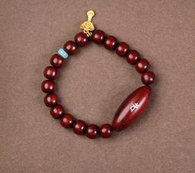 XYZT0317°印度小叶紫檀0.8*0.9cm*17粒