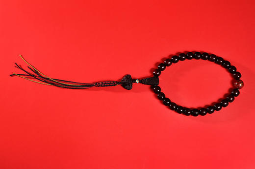 DQ0201-1吉象·车挂手持12x13mmx26粒小叶紫檀&非遗大漆珠 商品图1