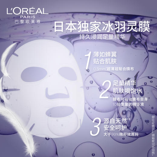 欧莱雅复颜玻尿酸水光充盈导入安瓶面膜补水保湿15片装211028 商品图1