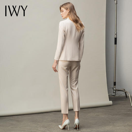 IWY/高级感杏色西装套装女秋冬韩版时尚气质酒店经理工作服职业装正装 CP10407米白 商品图3