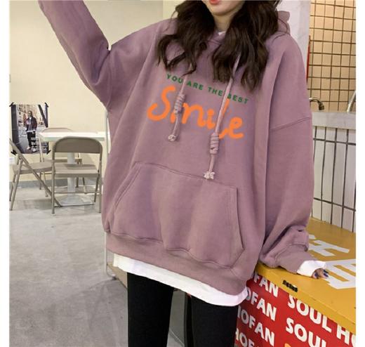 国潮牌ins美式卫衣女宽松oversize设计感小众chic秋冬季加绒外套 商品图0