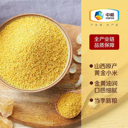 中粮初萃 山西黄小米1kg 小米粥 五谷杂粮 粗粮 真空包装 商品图3