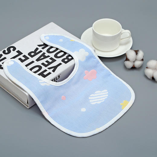 【甄选好棉 3条装】U型围嘴A类六层纯棉婴童幼儿园口水巾围嘴纱布吸水透气轻薄 商品图7