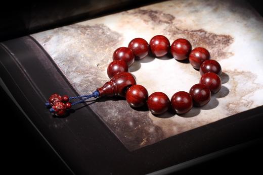 XYZT0226°多星老料印度小叶紫檀+吸财象18mm×12粒 商品图1