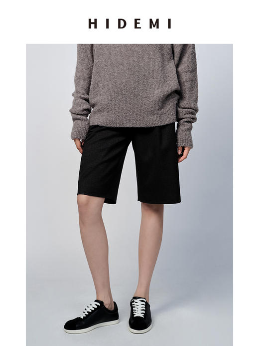 HIDEMI 深灰色西裤式短裤 商品图3