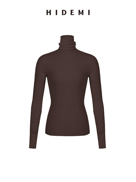HIDEMI 美利奴超细羊毛无缝一体式云朵高领打底上衣 商品图10