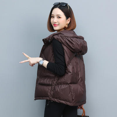 WZNH- WL65019 马甲女冬装短款韩版马夹女2021新款冬季背心马夹羽绒棉服外套潮 商品图3