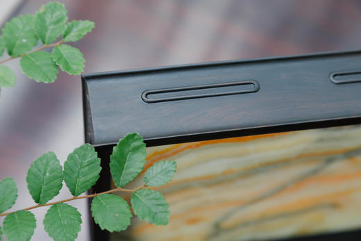 紫光檀红丝玛瑙玉茶盘 商品图4