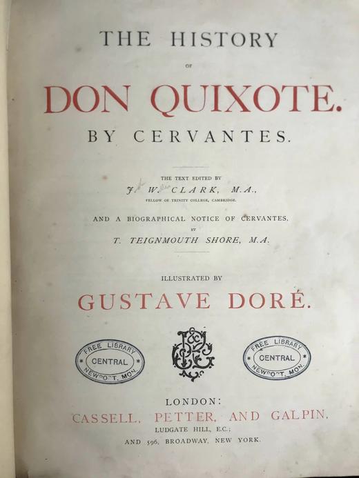 约19世纪后期 堂吉诃德 多雷百余幅经典版画插图 漆布精装大16开 商品图2