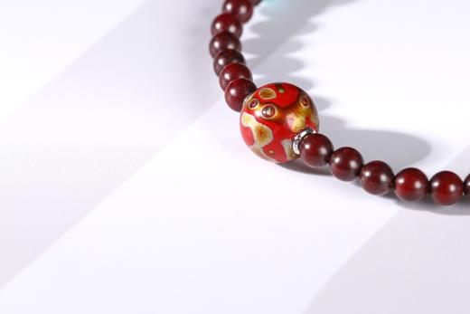 DQ0138°紫檀&漆珠*青金*天河石*南红*琥珀4mmx38粒 商品图4