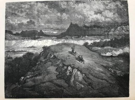 约19世纪后期 堂吉诃德 多雷百余幅经典版画插图 漆布精装大16开 商品图10