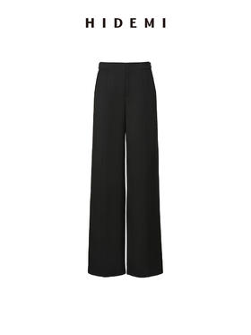 HIDEMI 简约腰部纽扣可调节设计感宽松长裤