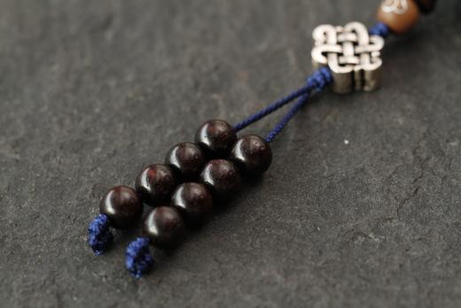 XYZT0030°金星高密紫檀（搭925银中国结）1.8cmx13粒 商品图4