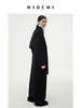 HIDEMI 黑色分体斗篷两件套美利奴羊毛双面呢长款大衣 商品缩略图2