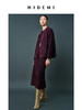 HIDEMI 勃艮第酒红色麂皮圆领短款外套 商品缩略图3