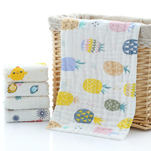 【A类婴幼儿专用】六层高密儿童毛巾纯棉方巾婴幼儿全棉小毛巾宝宝洗脸巾手巾喂奶巾 商品图6