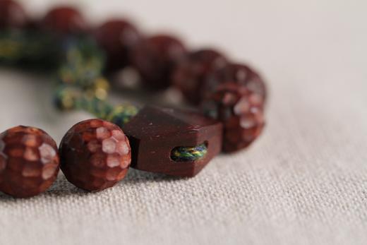 DQ0073°高品质印度小叶紫檀+大漆手饰手串 商品图11