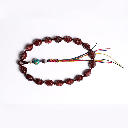 DQ0200°十八罗汉印度小叶紫檀+非遗大漆珠 商品图2