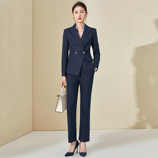 高端职业西装套装女春秋小个子气质女神范时尚西服正装经理工作服 商品图2