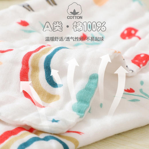 【A类婴幼儿专用】六层高密儿童毛巾纯棉方巾婴幼儿全棉小毛巾宝宝洗脸巾手巾喂奶巾 商品图3