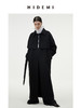 HIDEMI 黑色分体斗篷两件套美利奴羊毛双面呢长款大衣 商品缩略图1