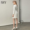 IWY/白色西装正装连衣裙秋冬工作服气质女神范名媛高端主持人职业套裙Q11112白 商品缩略图3