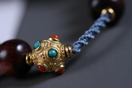 DQ0236°海南黄花梨+非遗大漆0.8*0.9*14粒 商品图3