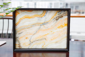 紫光檀红丝玛瑙玉茶盘