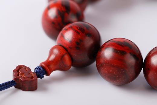 XYZT0214°野生林高密小叶紫檀老料（火焰纹）18mmx13粒 商品图4