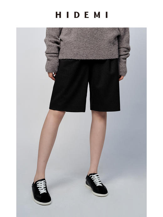HIDEMI 深灰色西裤式短裤 商品图1