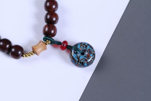 DQ0236°海南黄花梨+非遗大漆0.8*0.9*14粒 商品图2