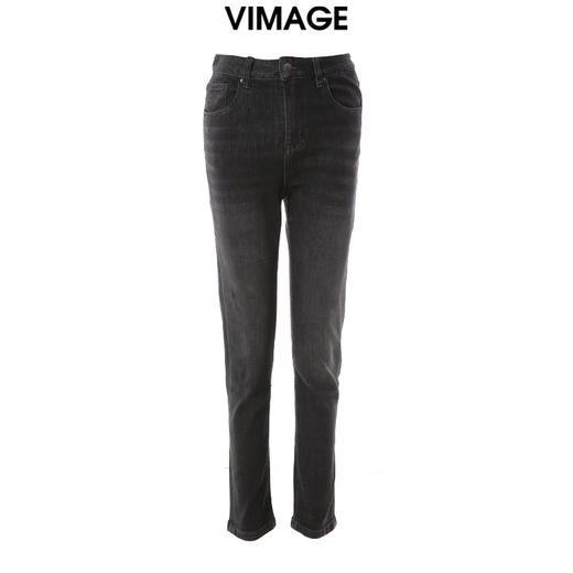 VIMAGE纬漫纪冬季新款时尚休闲显瘦铅笔裤小脚牛仔裤女裤VD2105811裤子 商品图2