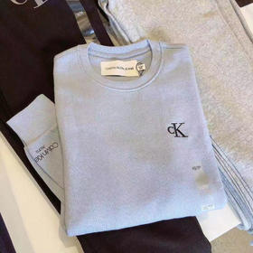 Calvin Klein/CK 新品男士字母Logo休闲圆领套头卫衣