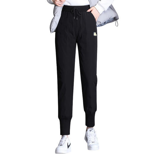 女棉裤羽绒裤冬季外穿加绒加厚新款白鸭绒宽松哈伦保暖裤 HMQW7211 商品图4