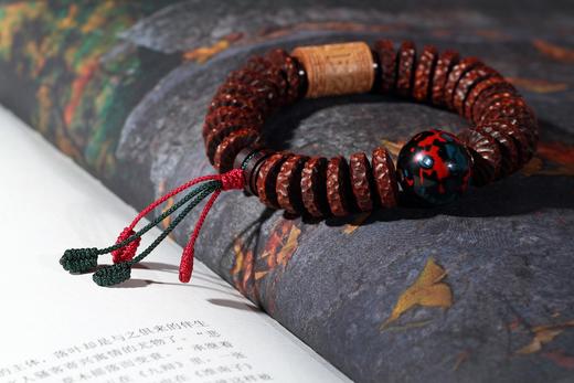 DQ0055°小叶紫檀锤纹（搭老山）5x12mmx29粒 商品图2