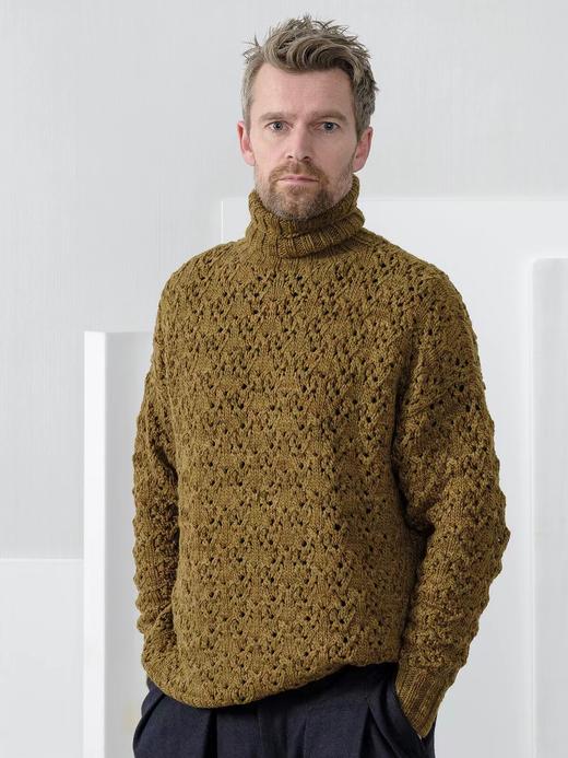 high-neck lacy sweater 商品图5
