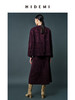 HIDEMI 勃艮第酒红色麂皮圆领短款外套 商品缩略图7