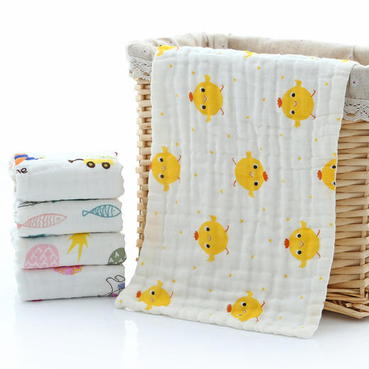 【A类婴幼儿专用】六层高密儿童毛巾纯棉方巾婴幼儿全棉小毛巾宝宝洗脸巾手巾喂奶巾 商品图12