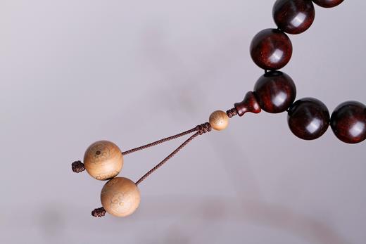 XYZT0085°四合如意 老山檀嵌丝&多星紫檀2.0cmx21粒 商品图4